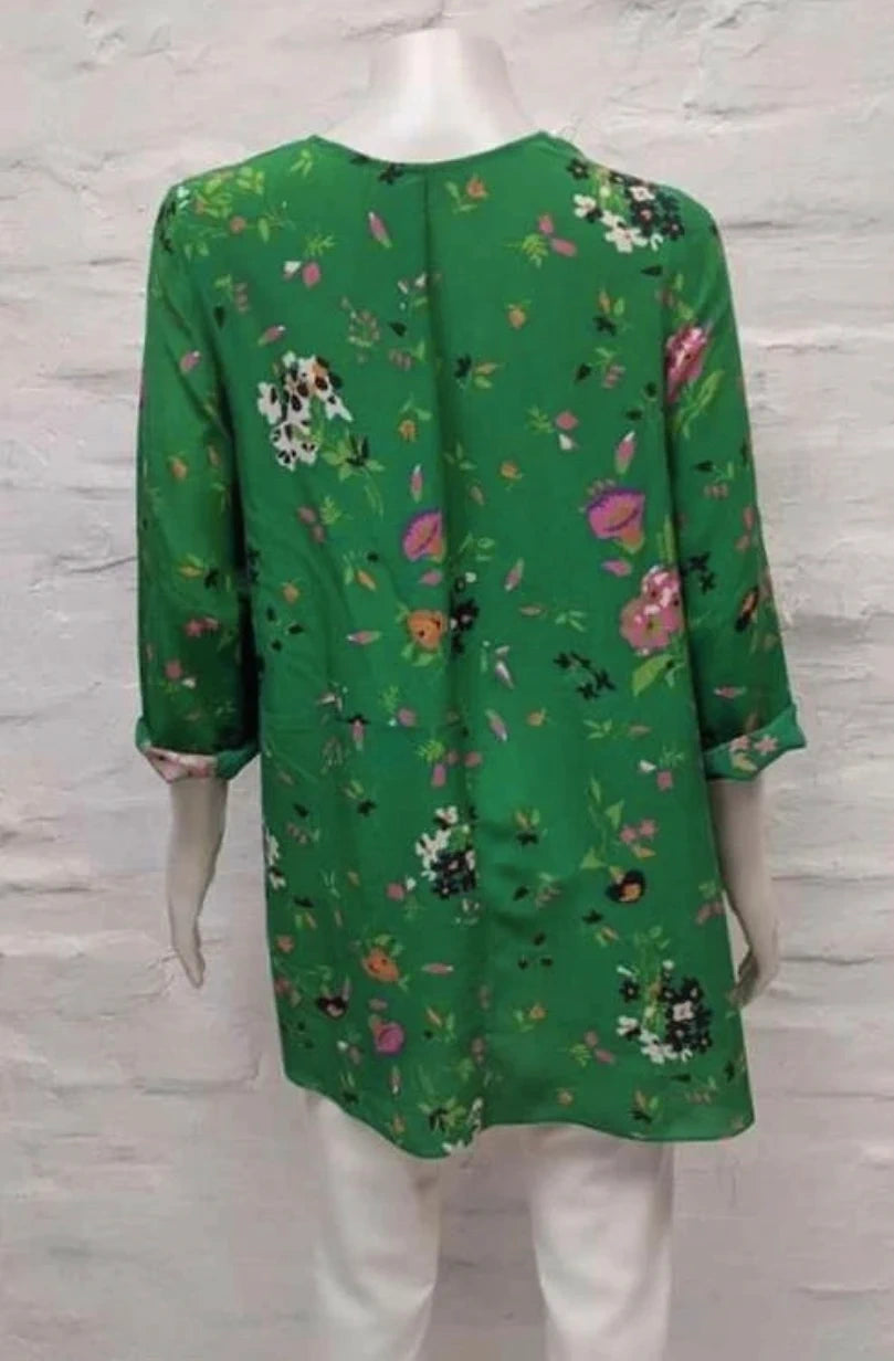 Zadig & Voltaire green silk asymmetric blouse - view 2