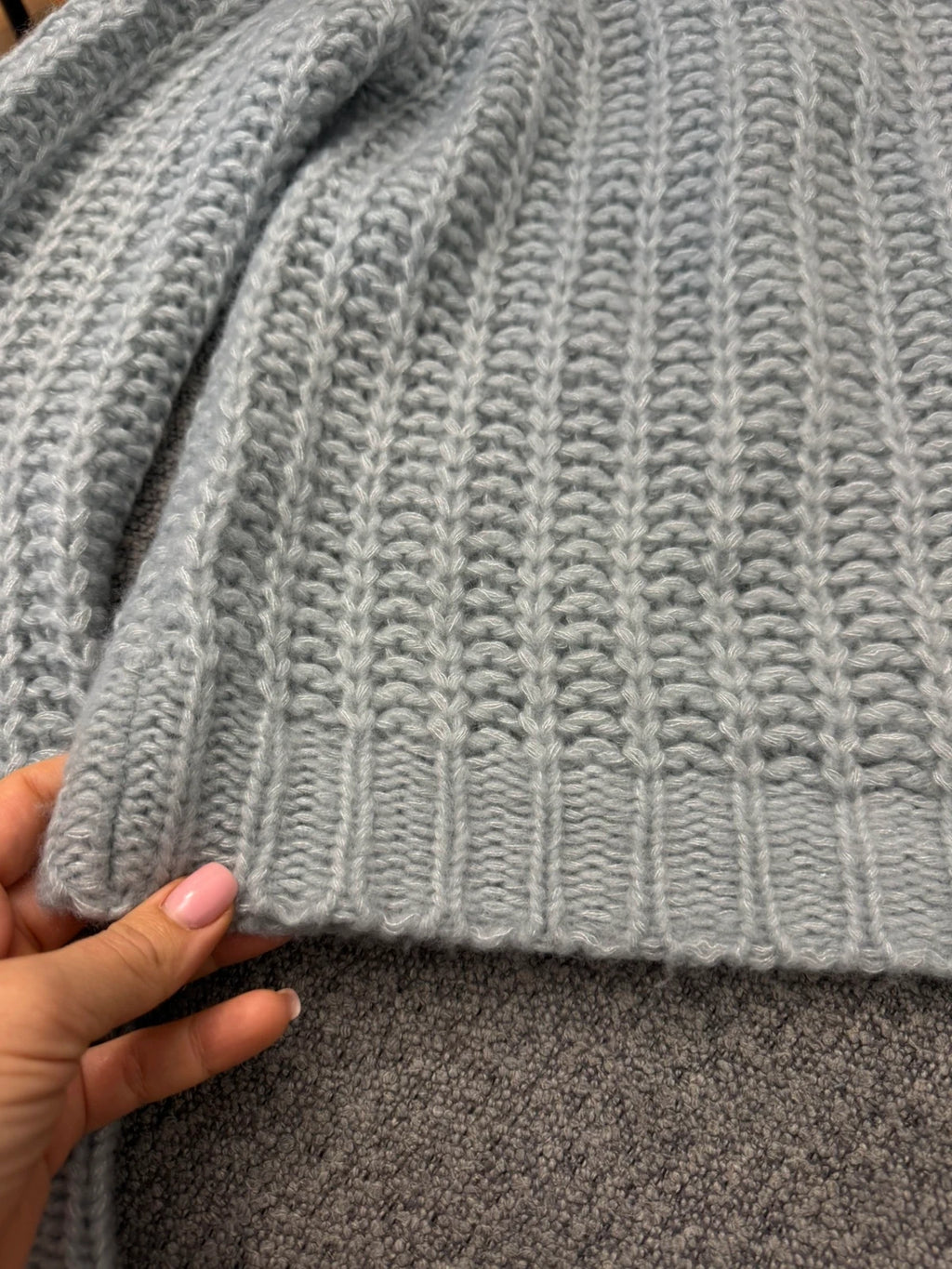 Hemisphere blue cashmere silk blend turtleneck sweater - view 3
