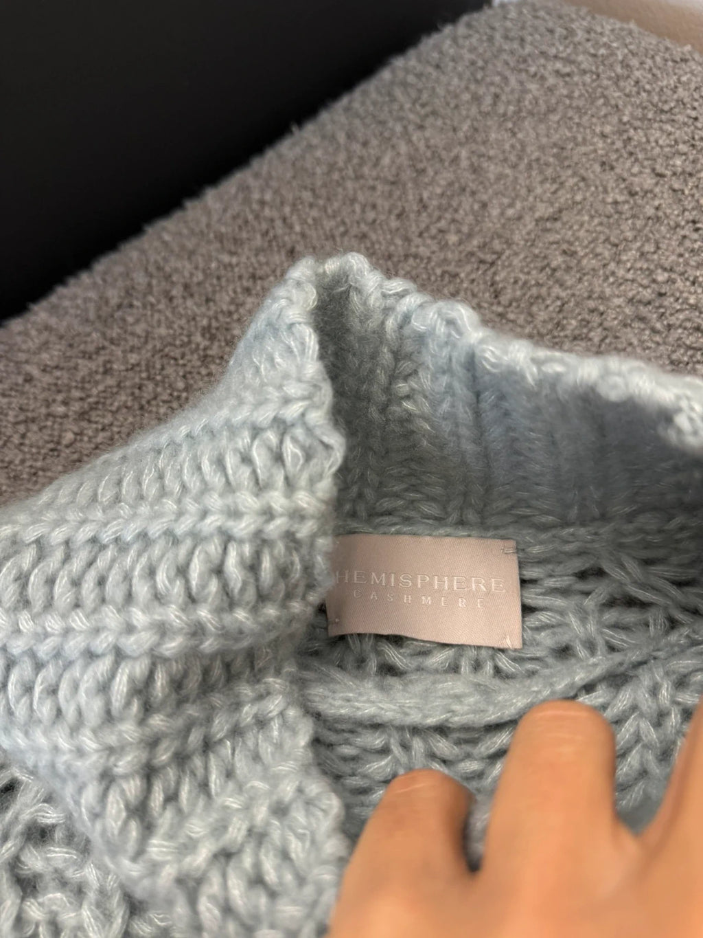 Hemisphere blue cashmere silk blend turtleneck sweater - view 5