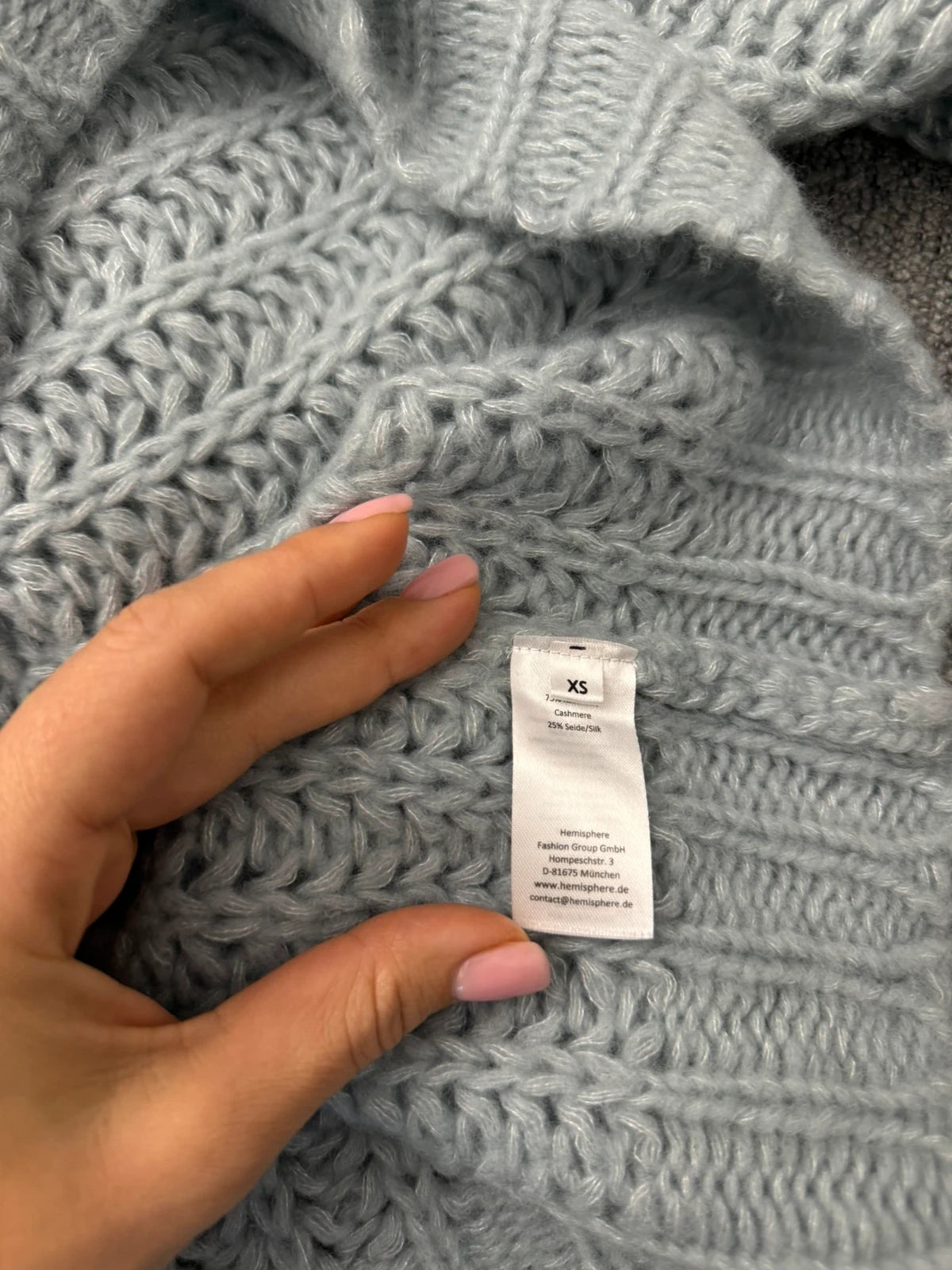 Hemisphere blue cashmere silk blend turtleneck sweater - view 6