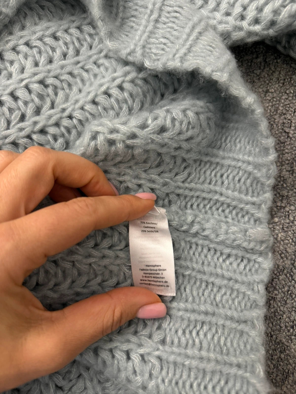 Hemisphere blue cashmere silk blend turtleneck sweater - view 7