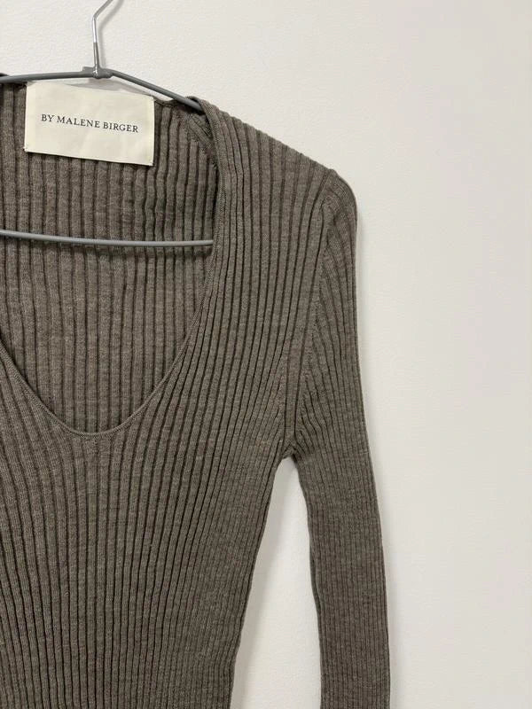 By Malene Birger Rione brown wool ribbed longsleeve - view 7
