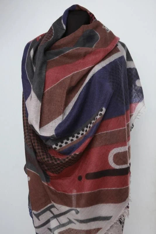 Friendly Hunting big 100% cashmere shawl scarf - view 7