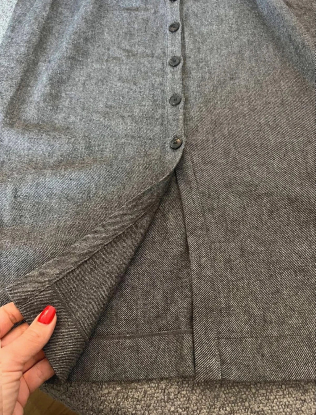Ba&sh cohle grey wool viscose high waist skirt - view 3