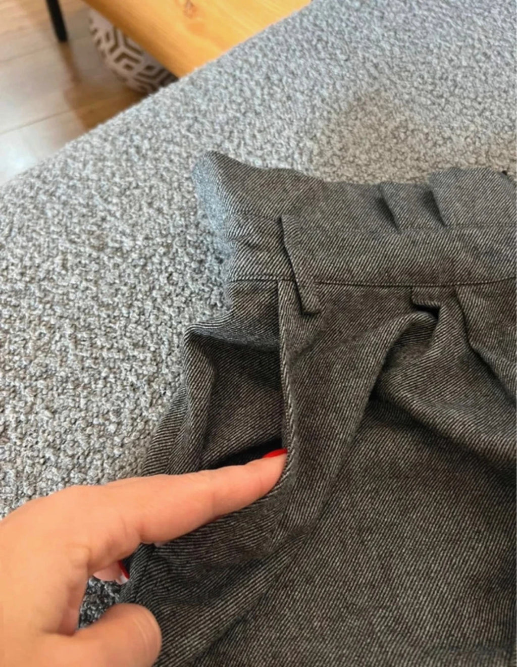 Ba&sh cohle grey wool viscose high waist skirt - view 5
