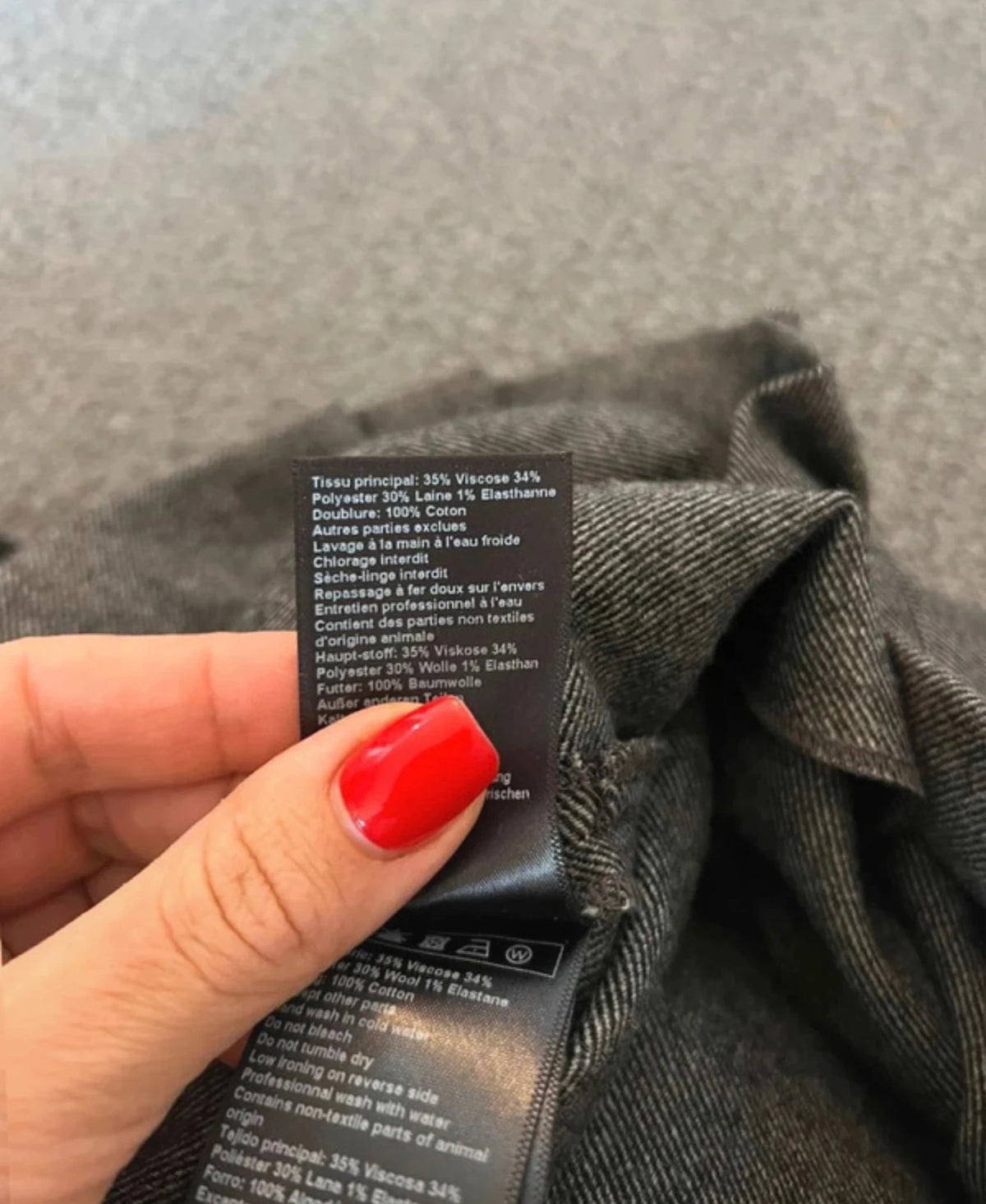 Ba&sh cohle grey wool viscose high waist skirt - view 6