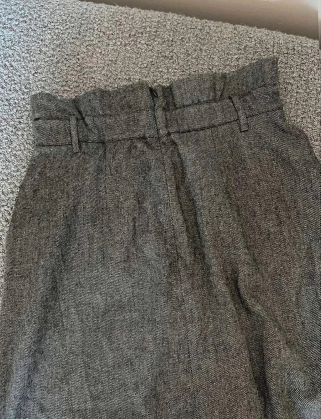 Ba&sh cohle grey wool viscose high waist skirt - view 8