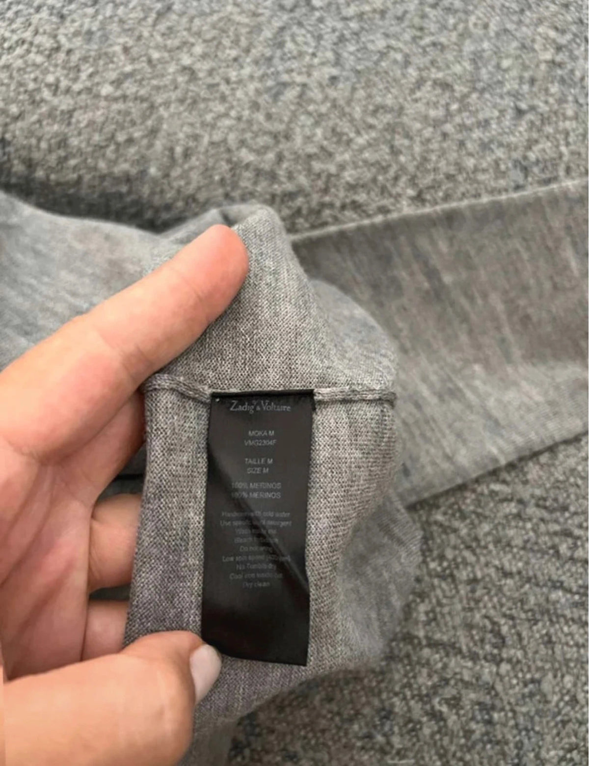 Zadig & Voltaire new grey merino wool light jumper - view 6