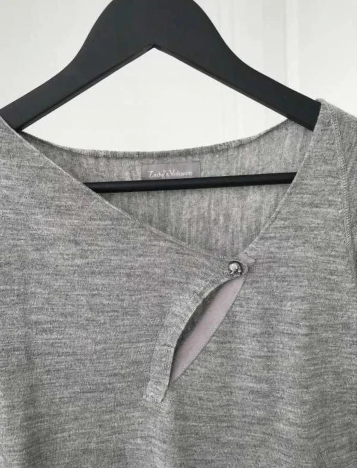 Zadig & Voltaire new grey merino wool light jumper - view 9