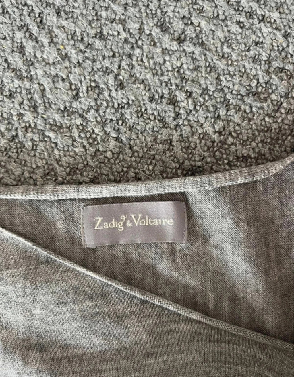 Zadig & Voltaire new grey merino wool light jumper - view 8
