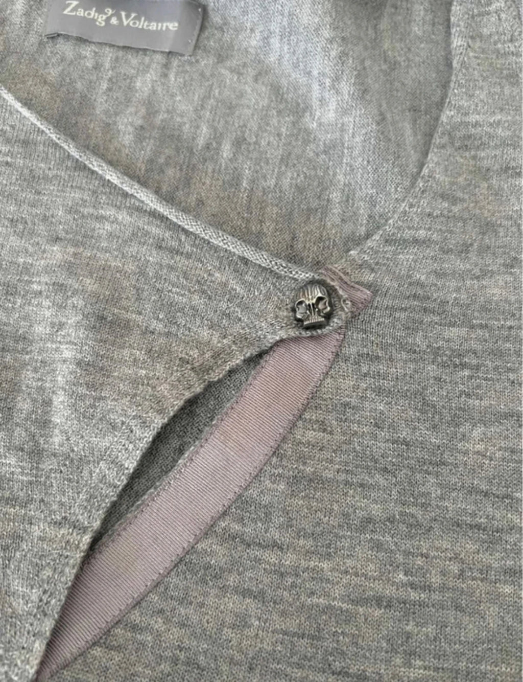 Zadig & Voltaire new grey merino wool light jumper - view 2