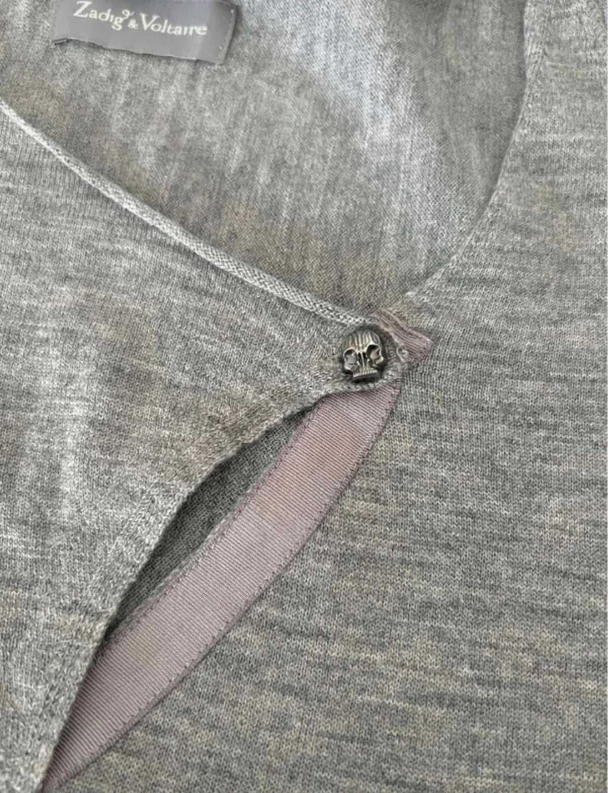 Zadig & Voltaire new grey merino wool light jumper - view 2