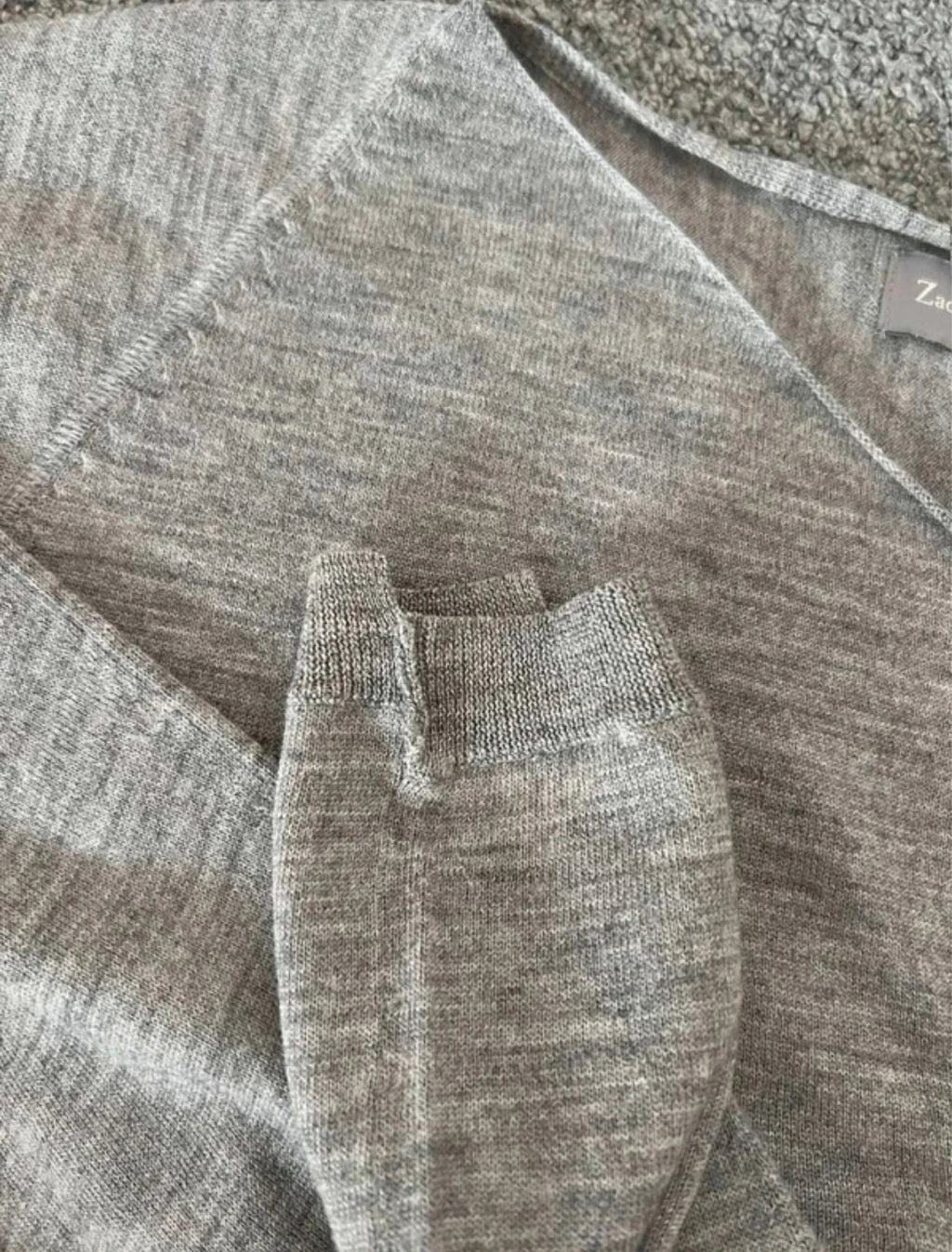 Zadig & Voltaire new grey merino wool light jumper - view 3