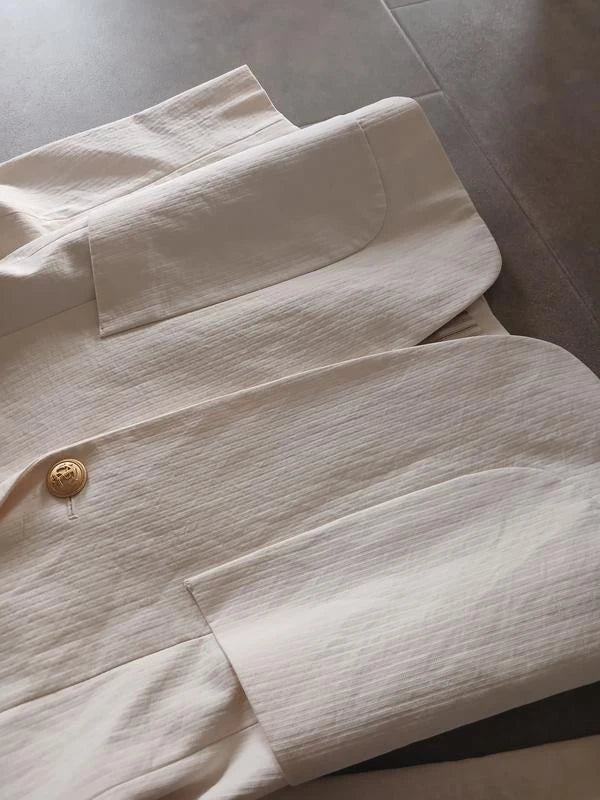 Vanessa Bruno cream cotton blazer - view 4