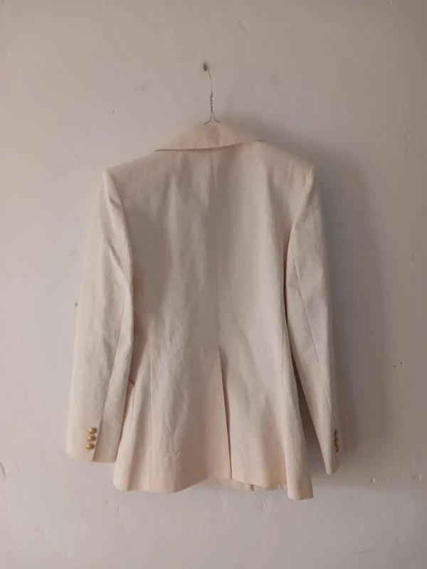 Vanessa Bruno cream cotton blazer - view 2