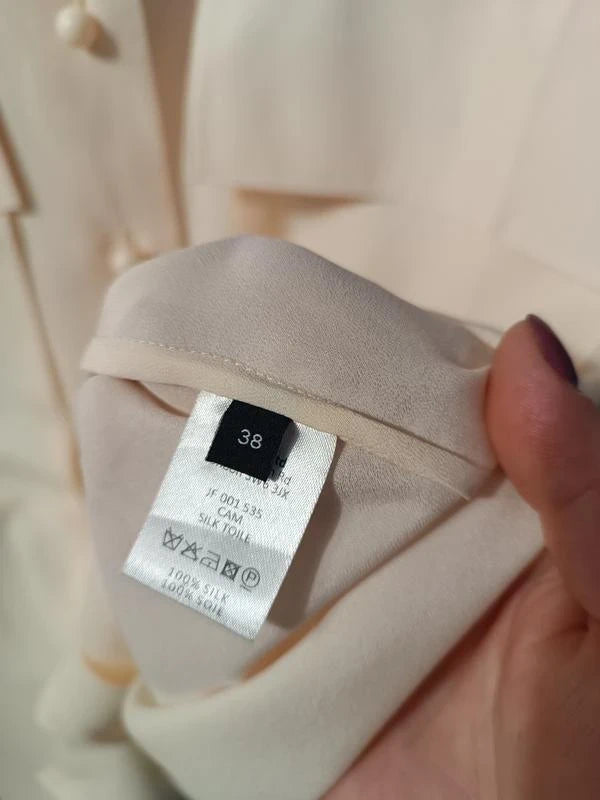 Joseph cam silk toile shirt pale banana - view 4
