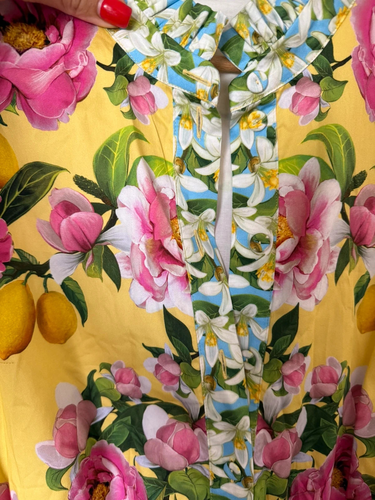 Borgo de Nor cotton colourful floral long belted dress - view 3