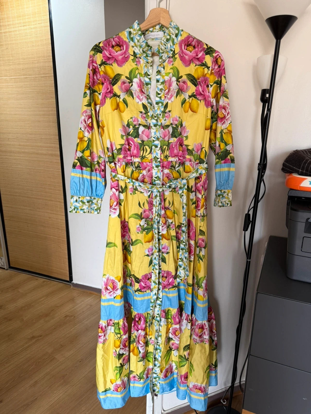 Borgo de Nor cotton colourful floral long belted dress