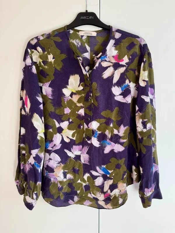 Dorothee Schumacher purple viscose silk shirt
