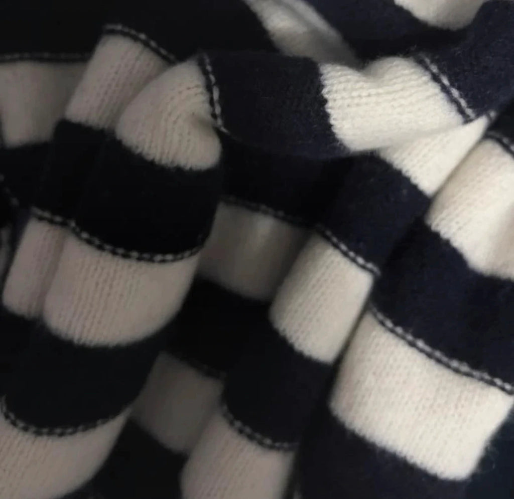 Allude new cashmere wool striped sweater jumper - view 5