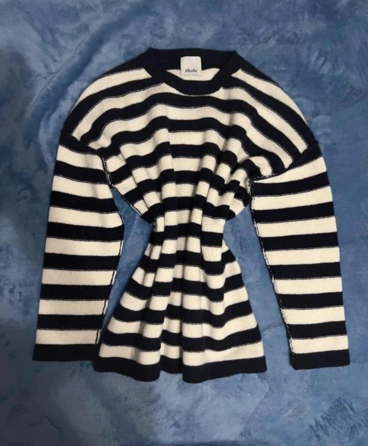 Allude new cashmere wool striped sweater jumper