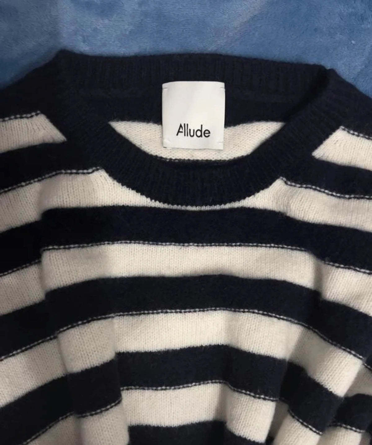 Allude new cashmere wool striped sweater jumper - view 3