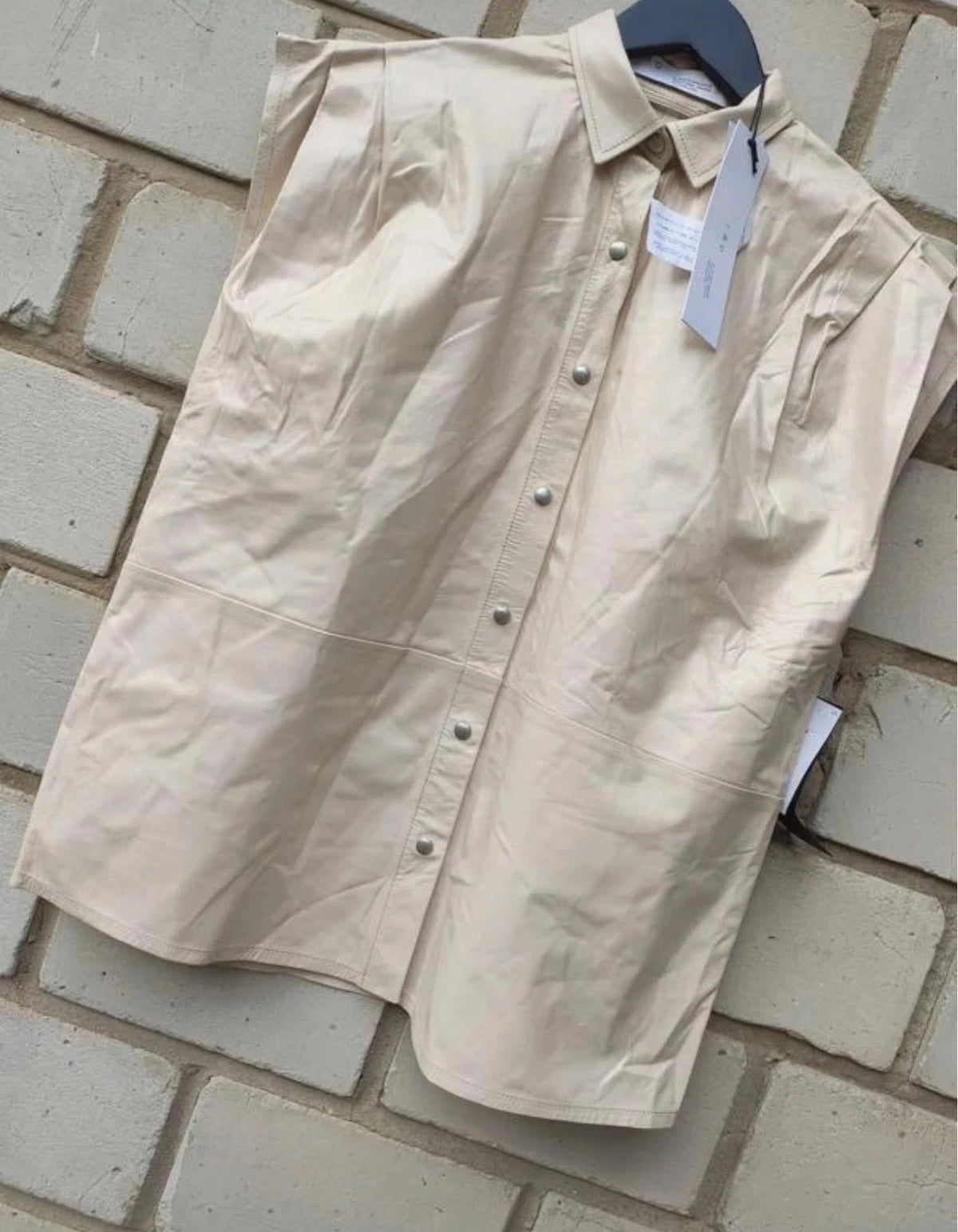 IRO new beige leather vest - view 2