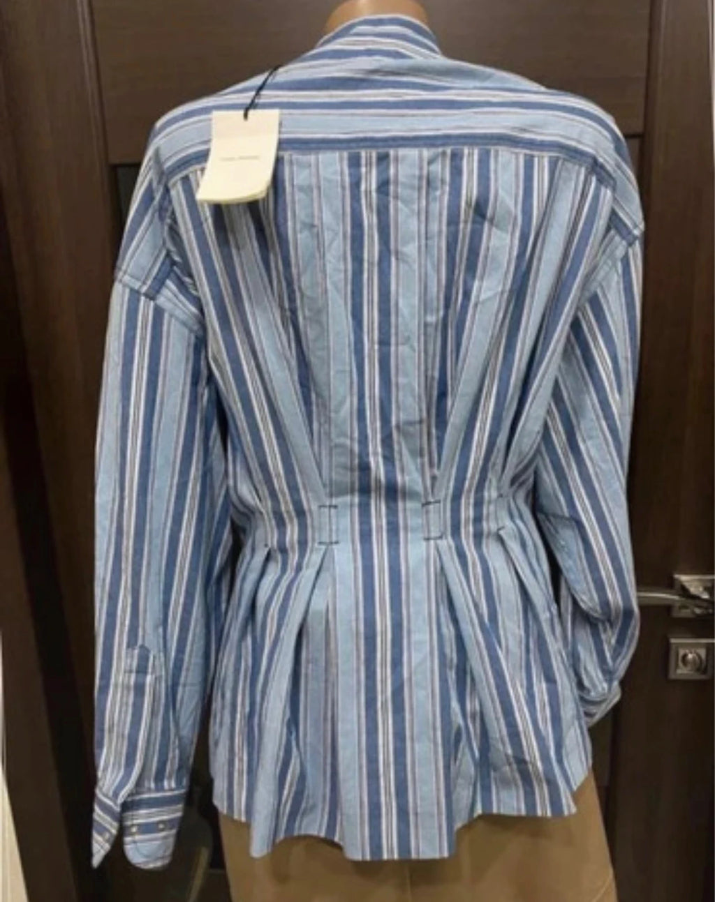 Isabel Marant light blue denim striped blouse - view 3