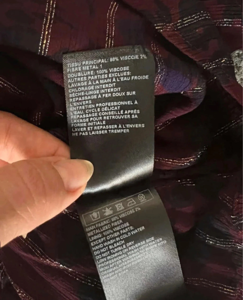 Ba&sh burgundy viscose blouse - view 7