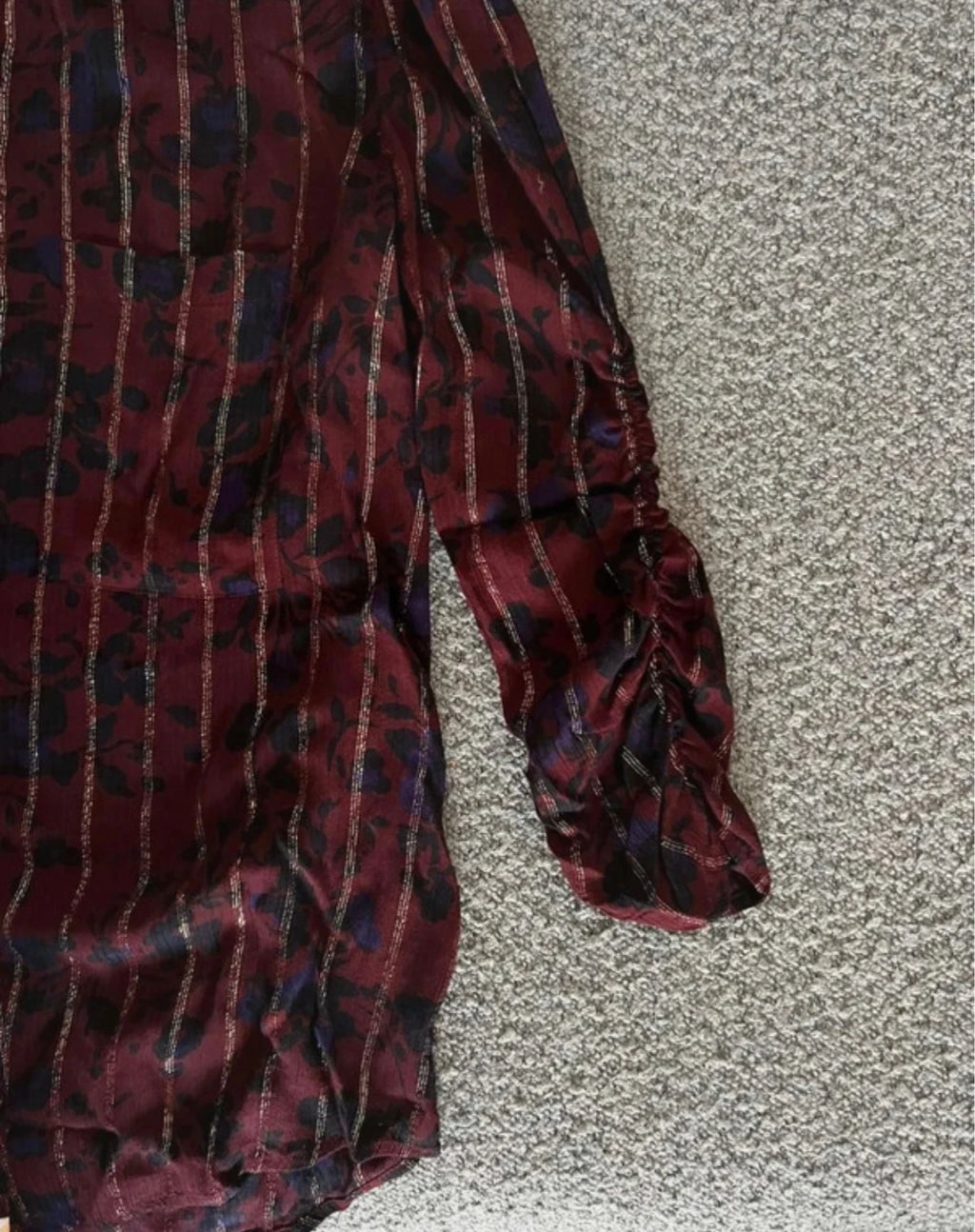 Ba&sh burgundy viscose blouse - view 4