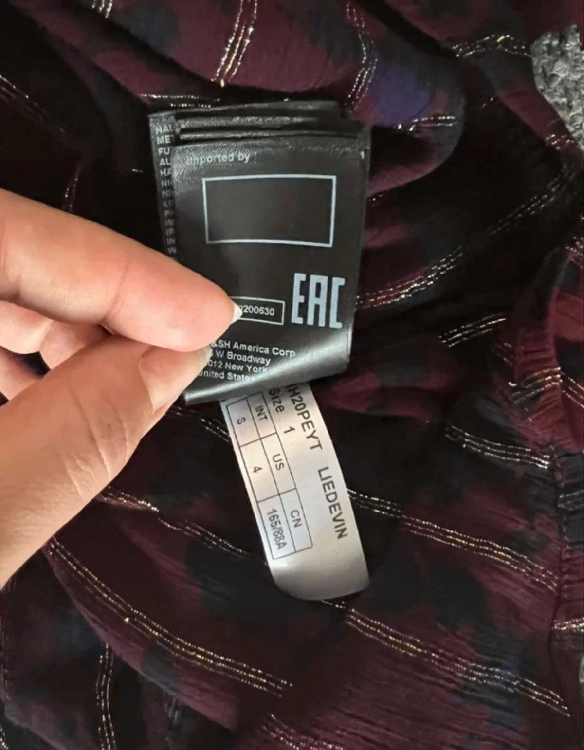 Ba&sh burgundy viscose blouse - view 8