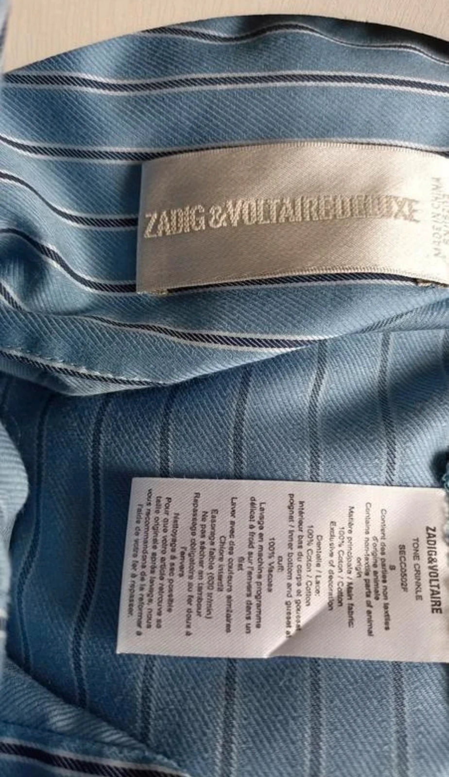 Zadig & Voltaire deluxe blue cotton shirt - view 8