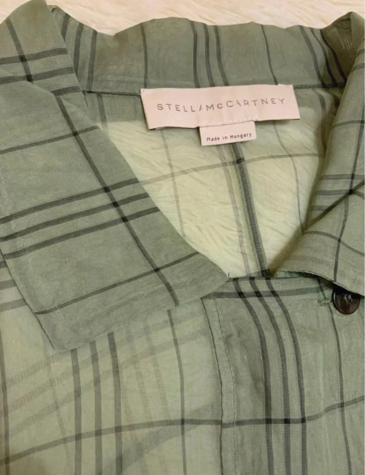 Stella McCartney green silk shirt blouse - view 7