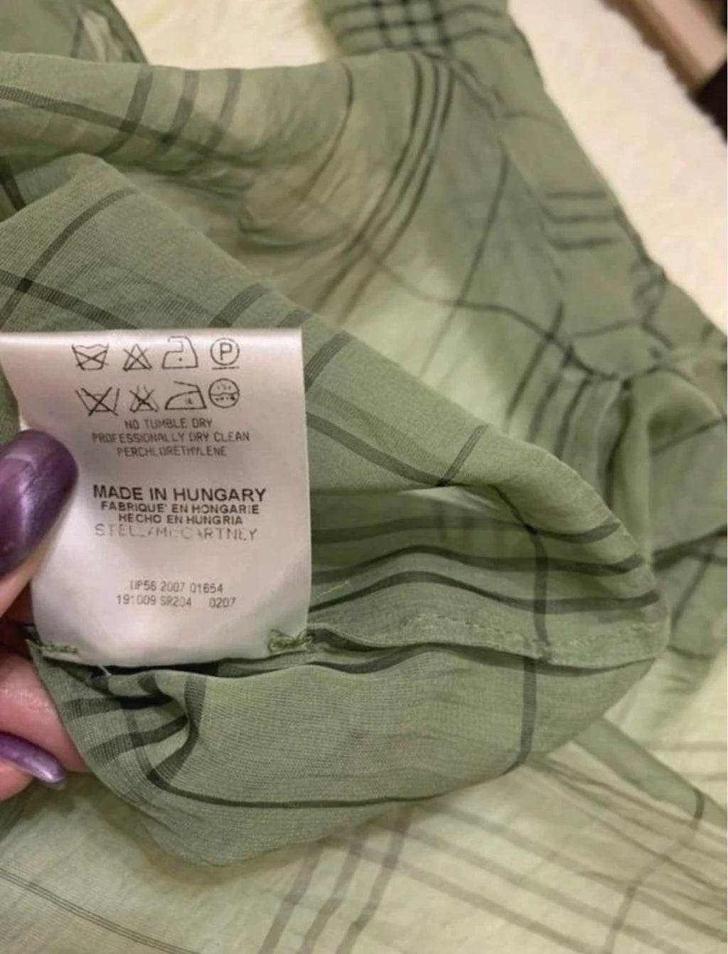 Stella McCartney green silk shirt blouse - view 10