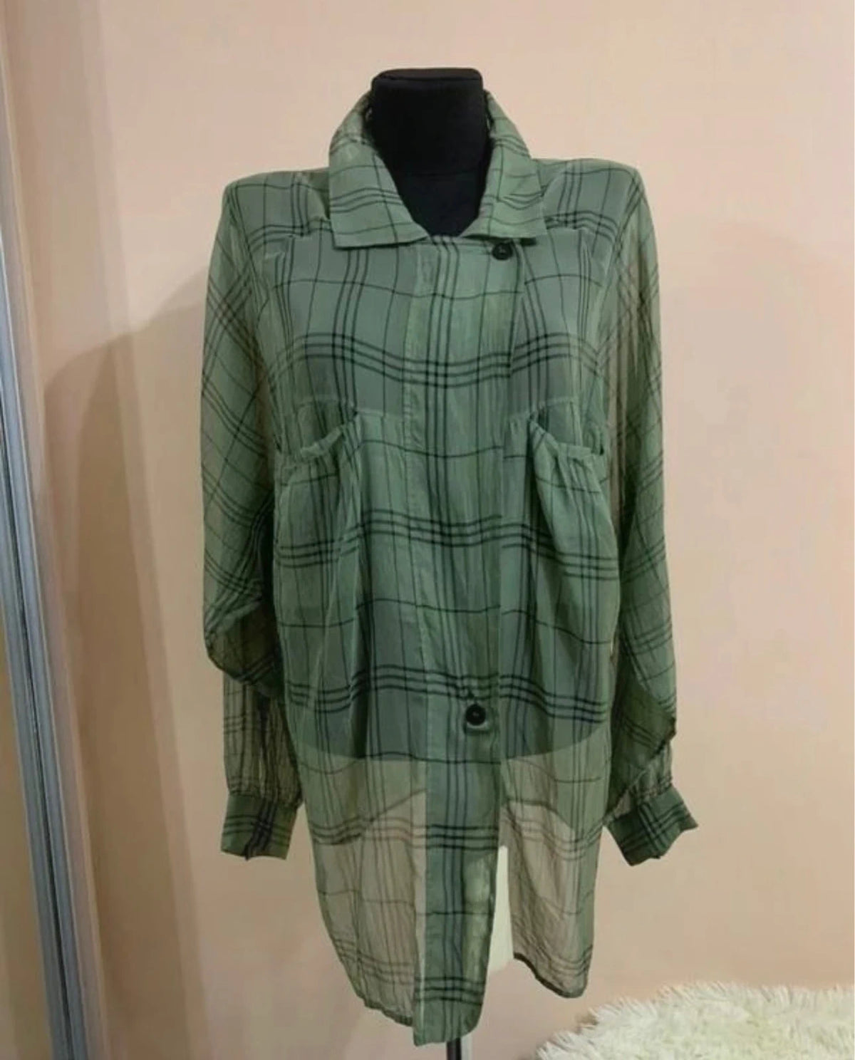 Stella McCartney green silk shirt blouse - view 9