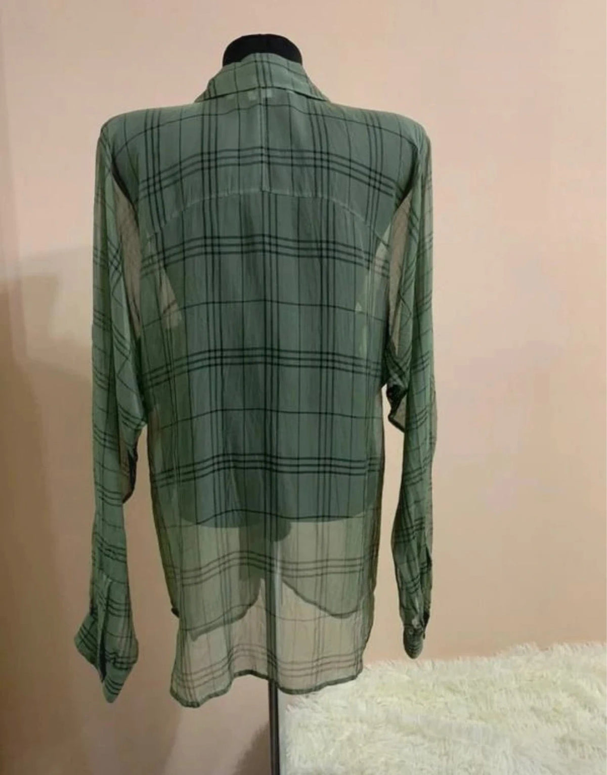 Stella McCartney green silk shirt blouse - view 4