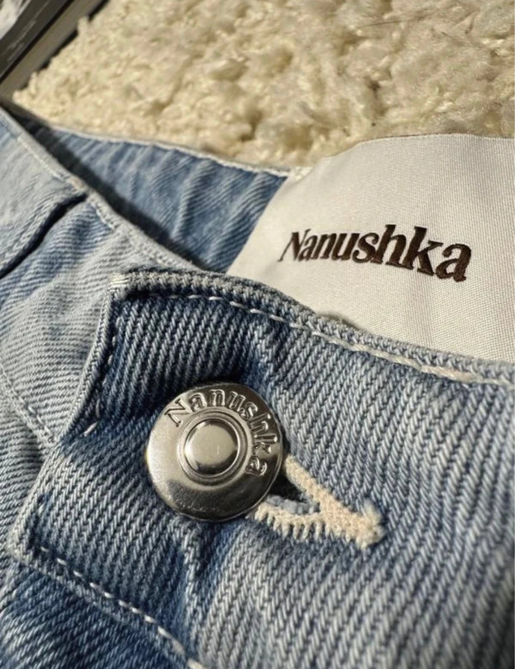 Nanushka blue striped jeans - view 5