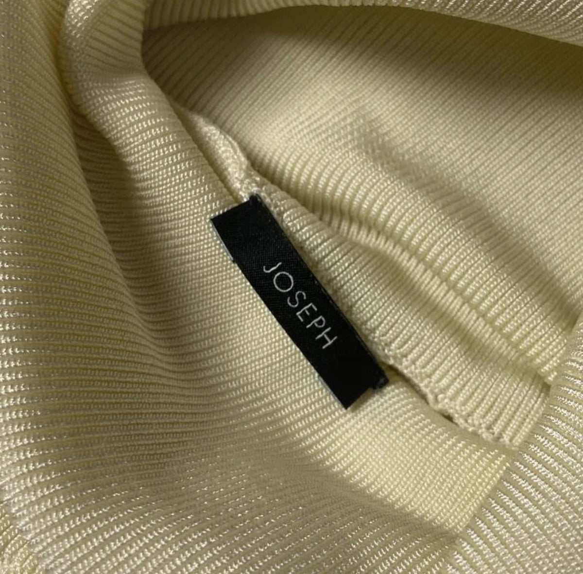 Joseph cream shiny knit turtleneck sweater - view 6