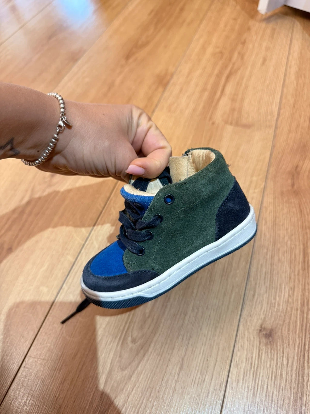 Jacadi green blue suede sneakers - view 2