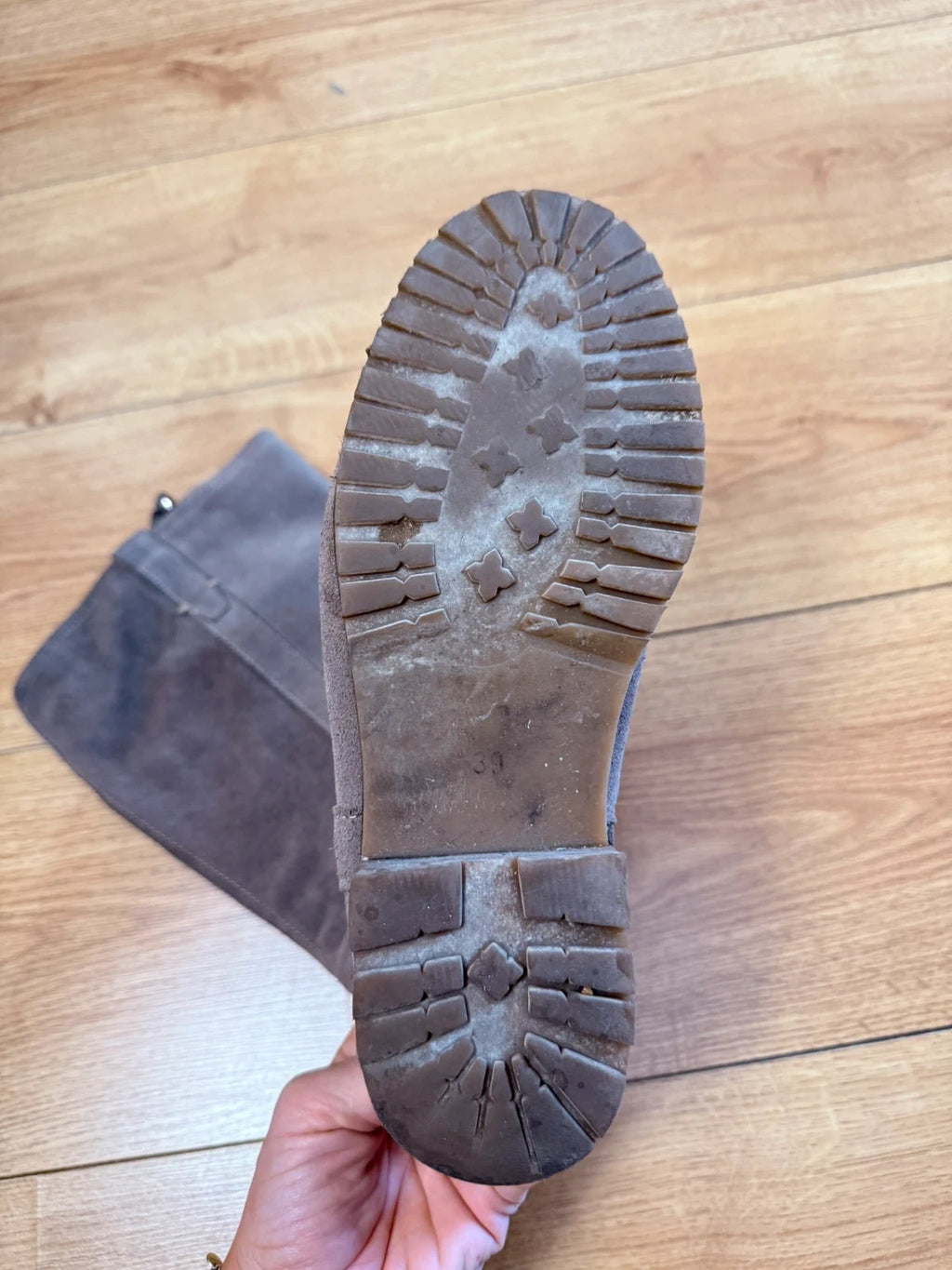 Marc O'Polo taupe suede high boots - view 5