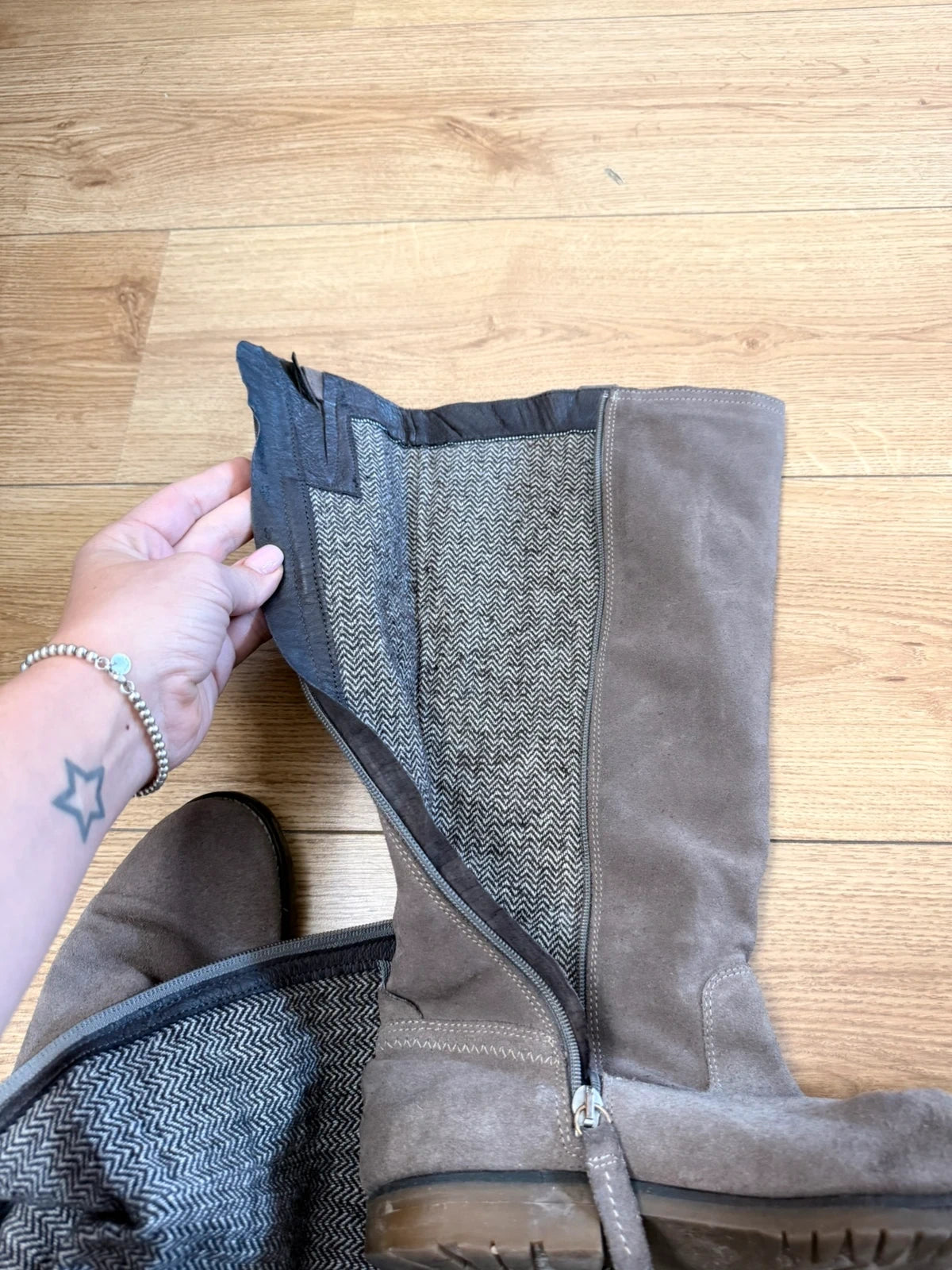Marc O'Polo taupe suede high boots - view 11