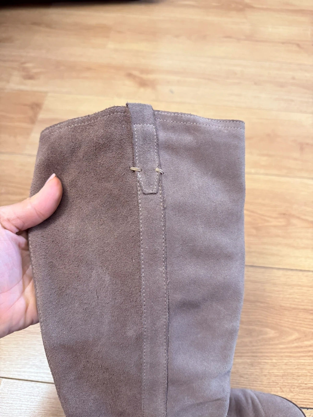 Marc O'Polo taupe suede high boots - view 3