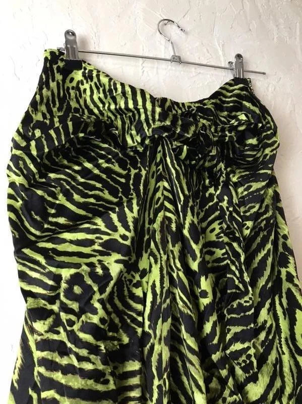 Ganni zebra silk long skirt - view 2