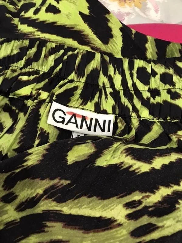 Ganni zebra silk long skirt - view 4