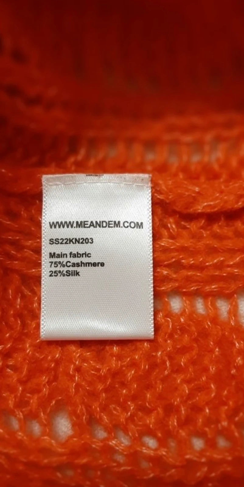 ME+EM orange cashmere silk sweater - view 5