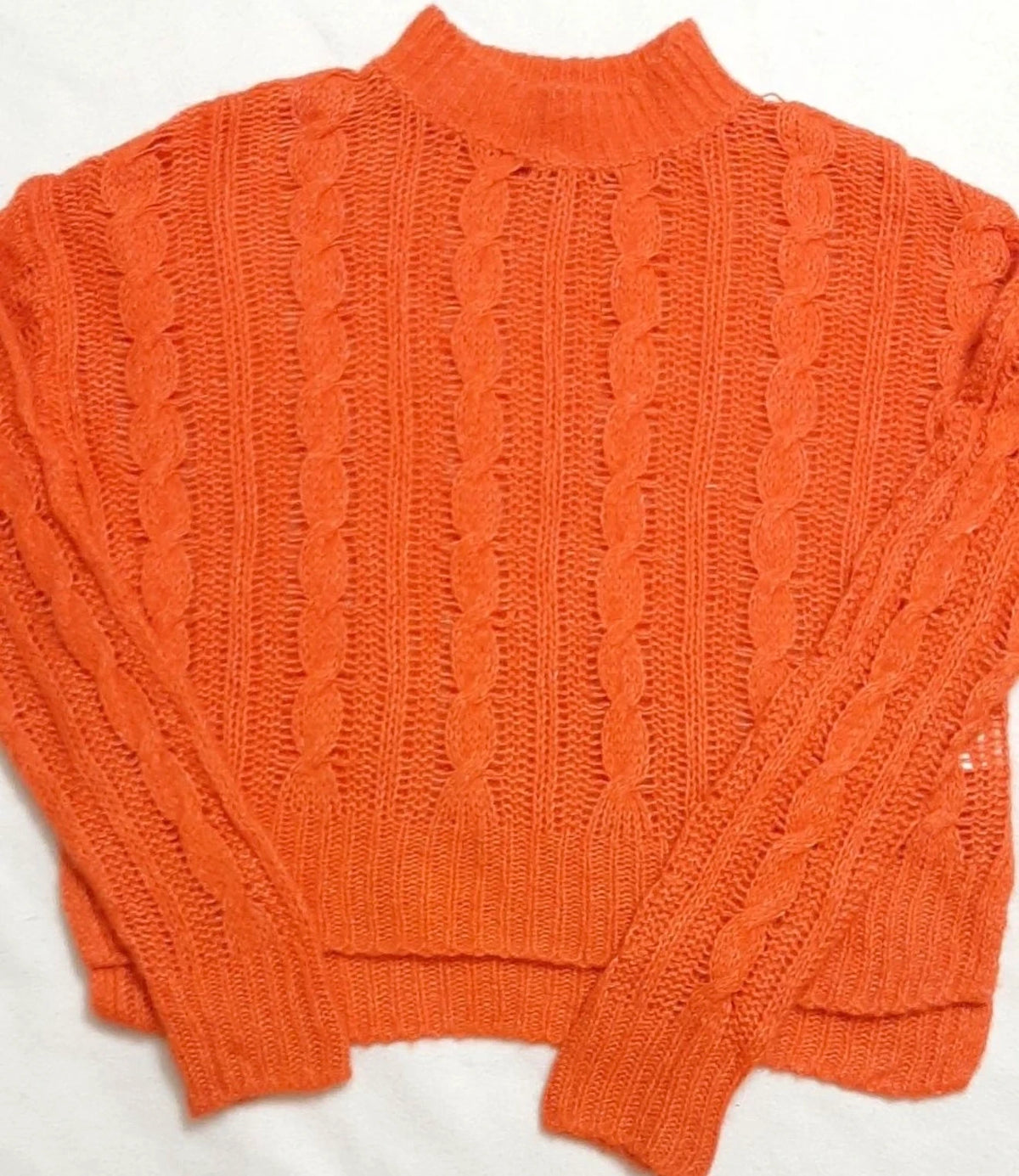 ME+EM orange cashmere silk sweater