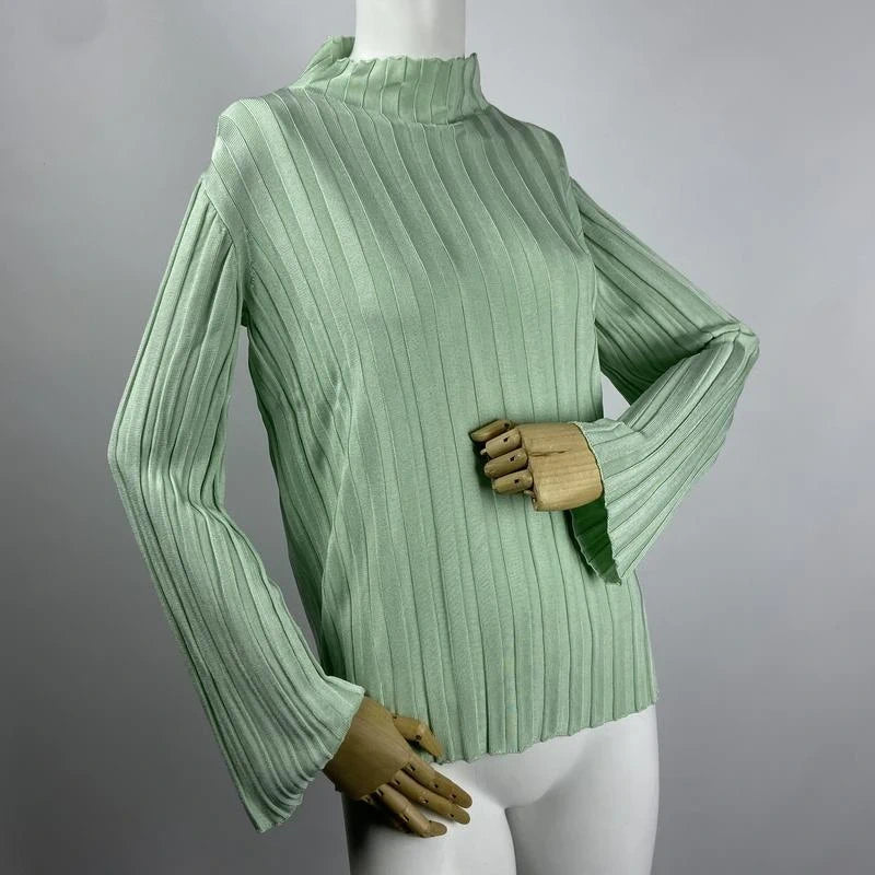 Jil Sander viscose turtleneck top longsleeve blouse