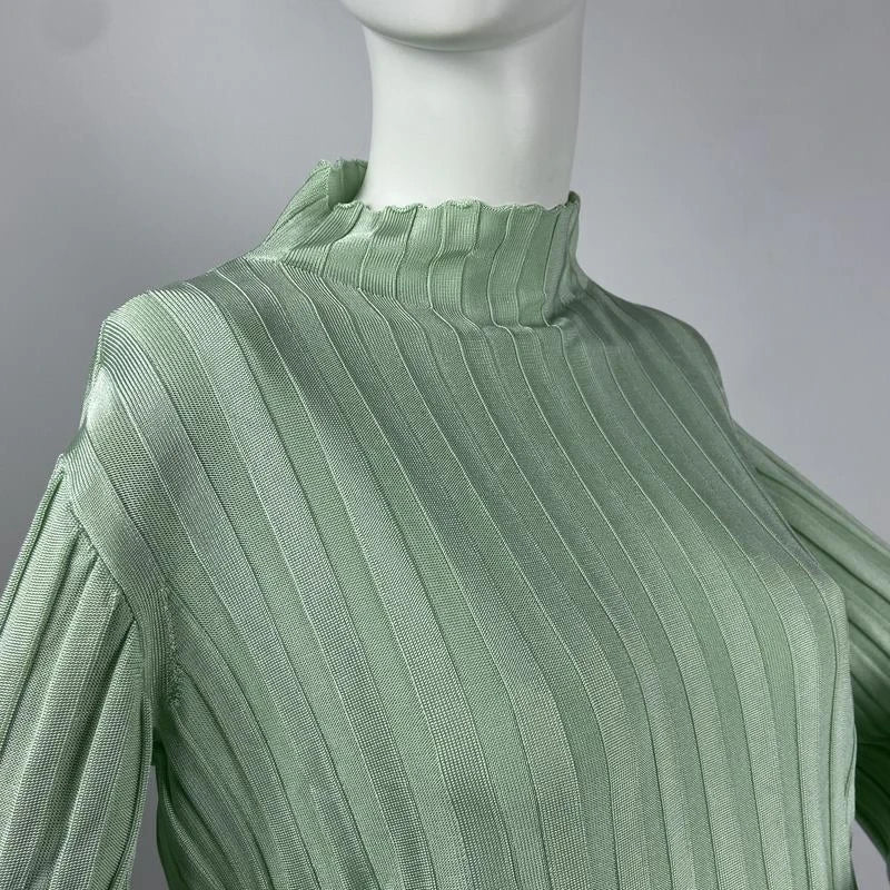 Jil Sander viscose turtleneck top longsleeve blouse - view 4