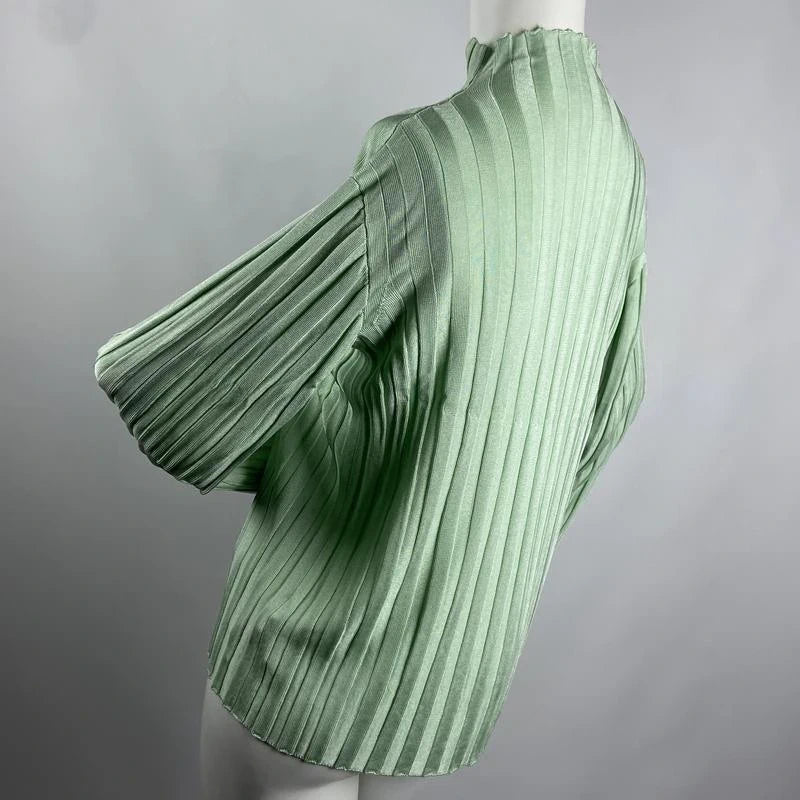 Jil Sander viscose turtleneck top longsleeve blouse - view 3