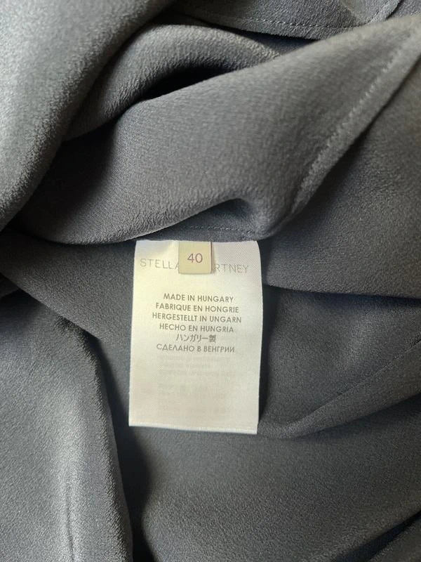 Stella McCartney navy blue silk shirt blouse - view 5